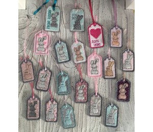 ITH Stickserie - Funny Bunnies Geschenkanhänger